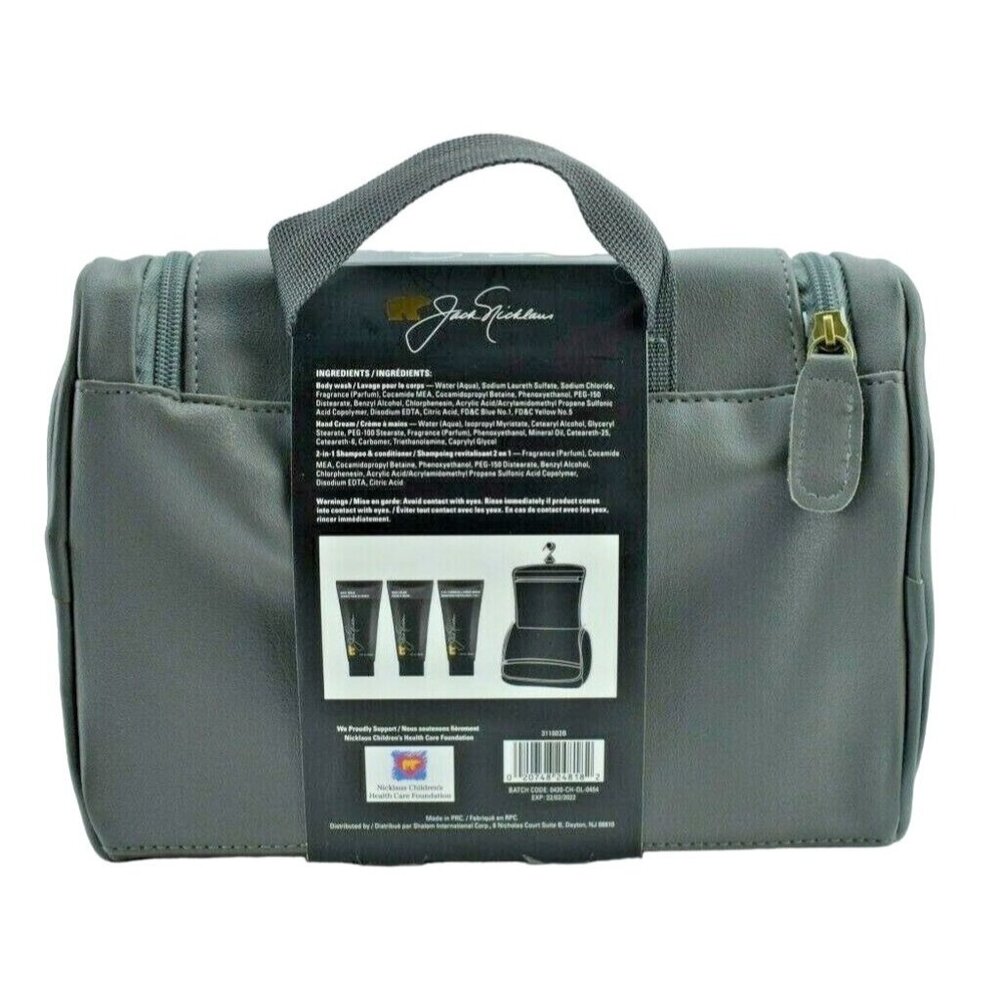 Shalom Jack Nicklaus 4 Piece Travel Size Kit Hanging Toiletries Bag New - Picture 2 of 5
